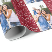 Vakantiewoorden foto Kerst cadeauverpakking Cadeaupapier (Rol Hoek)