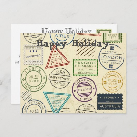 vakantiezegels voor briefkaart (Voorkant / Achterkant)