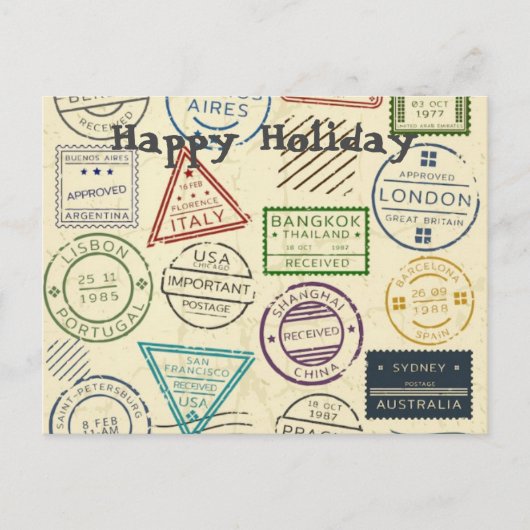 vakantiezegels voor briefkaart (Voorkant)