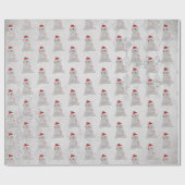 Vakantige Beer op zilver Cadeaupapier (Vlak)