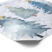 Vakantige bomen foto afdruk (Hoek)