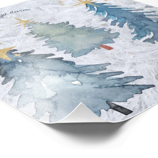 Vakantige bomen foto afdruk (Hoek)