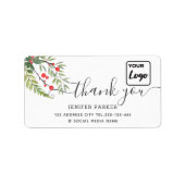 Vakantige botanische heilige logo bedankt etiket (Voorkant)