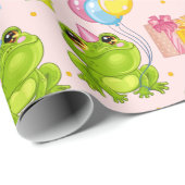 Vakantige cartoon kikker cadeaupapier (Rol Hoek)