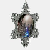 Vakantige glitter tin sneeuwvlok ornament (Links)