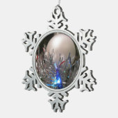 Vakantige glitter tin sneeuwvlok ornament (Rechts)