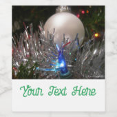 Vakantige glitter wijn etiket (Enkel label)