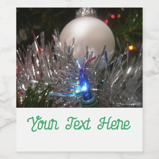 Vakantige glitter wijn etiket (Enkel label)