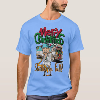Vakantige kerstfeestwinkels, volledig grappig t-shirt