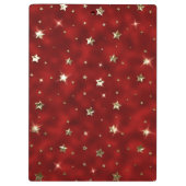 Vakantige kerststerren en gouden feestdagen klembord (Achterkant)
