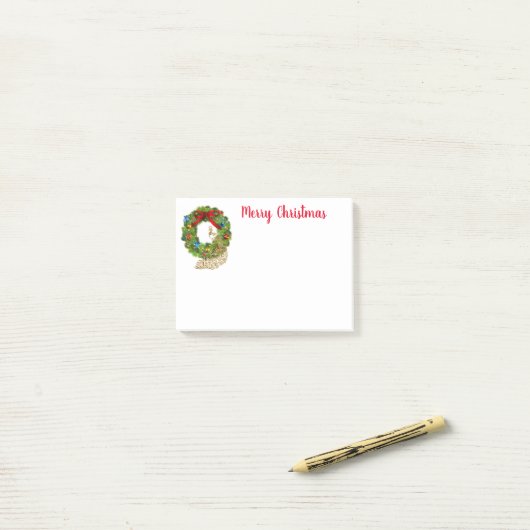 Vakantige post-it-Notes-Wreath-Peacock Post-it® Notes (Op bureau)
