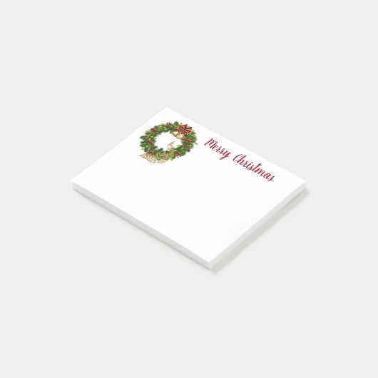 Vakantige post-it-Notes-Wreath-Peacock Post-it® Notes (Schuin)