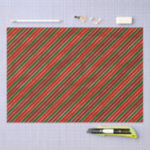 Vakantige rode, gouden en groene kerststrepen tissuepapier (Craft)