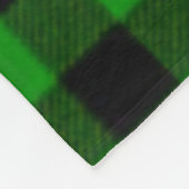 Vakantige Zebra, groene tartan, kronkellichten     Fleece Deken (Hoek)