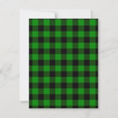 Vakantige Zebra, groene tartan, kronkellichten   Notitiekaartje (Achterkant)