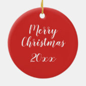 Vakantige Zebra, rode groene touwlichten Keramisch Ornament (Achterkant)