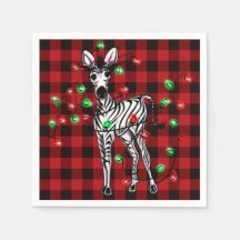 Vakantige Zebra, rode tartan, dubbellichten