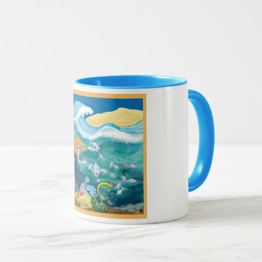 Vakantige zwemtocht mok (Voorkant rechts)