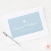 Vakantiger - prettige feestdagen blauw rechthoekige sticker (Envelop)