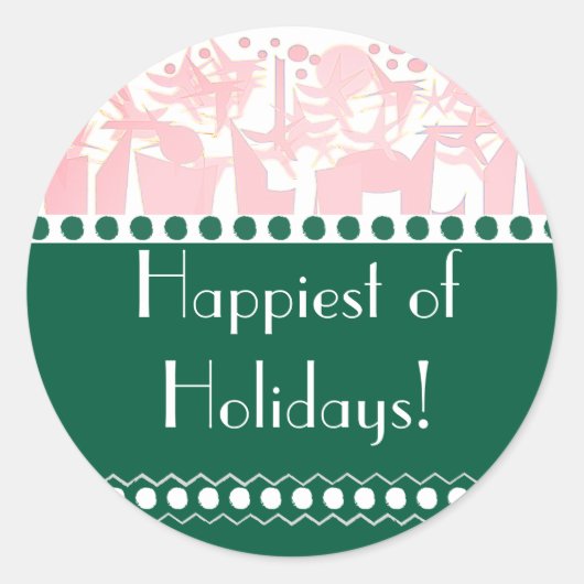 Vakantiger Ronde Sticker (Voorkant)