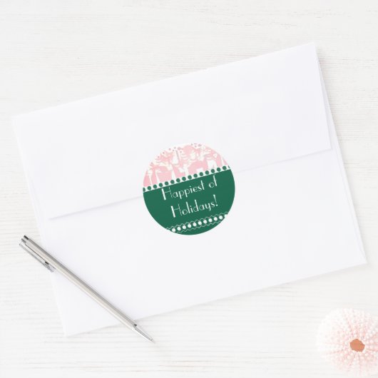 Vakantiger Ronde Sticker (Envelop)