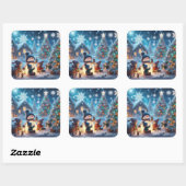 Vakantiger Vierkante Sticker (Vel)