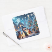 Vakantiger Vierkante Sticker (Envelop)