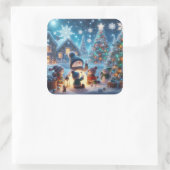 Vakantiger Vierkante Sticker (Tas)