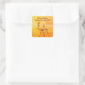 Vakantiger Vierkante Sticker (Tas)