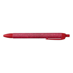 Vakantirood, glitter en shine zwarte inkt pen