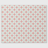 Vakantische rode turquoise Marokkaans cirkelpatroo Cadeaupapier (Vlak)