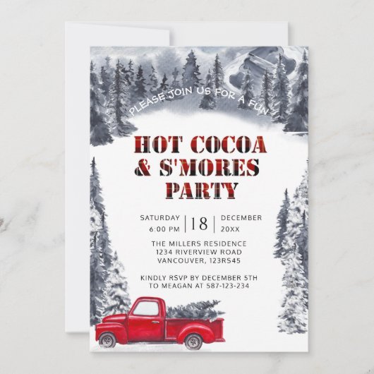 Vakantispartij, hete cacao en S mores Buffalo Play Kaart (Voorkant)