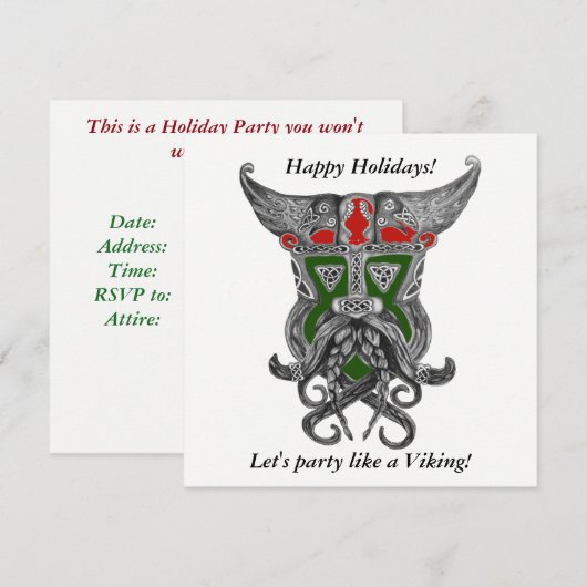 Vakantispartij - Partij als een Viking Kaart (Voorkant / Achterkant)