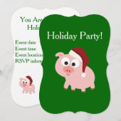 Vakantispartij! Santa Pig Kaart (Voorkant / Achterkant)