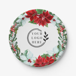 Vakantispartij Voeg Logo kerstavond toe Papieren Bordje