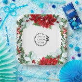 Vakantispartij Voeg Logo kerstavond toe Papieren Bordje (Feest)