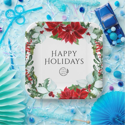 Vakantispartij Voeg Logo kerstavond toe Papieren Bordje (Feest)