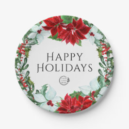 Vakantispartij Voeg Logo kerstavond toe Papieren Bordje