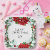 Vakantispartij Voeg Logo kerstavond toe Papieren Bordje (Feest)