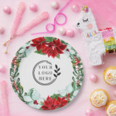 Vakantispartij Voeg Logo kerstavond toe Papieren Bordje (Feest)