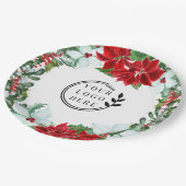 Vakantispartij Voeg Logo kerstavond toe Papieren Bordje (Gekanteld)