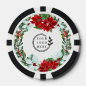 Vakantispartij Voeg Logo kerstavond toe Poker Chips (Voorkant)