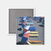 Vakantorstoelen op strand magneet (Voorkant / Achterkant)