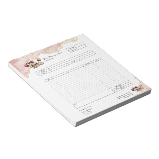 Vakbakkersbestelling voor gebak Vakbakkersbestelli Notitieblok (Schuin)