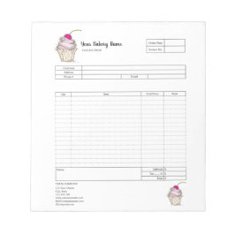 Vakbakkersbestelling voor gebak Vakbakkersbestelli Notitieblok