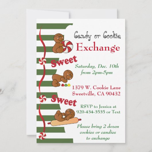 Vakbakkersbrood Koekje of Snoep Exchange Kaart (Voorkant)