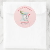 Vakbakkerskoeken voor de Waterverf van feestdagen  Ronde Sticker (Tas)