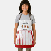 Vakbakkerskoekjes rood en witte Kinder stripe Apro Schort (Insitu)