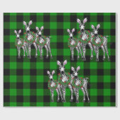 Vakbakkersvis, kerstmis, groene vlecht cadeaupapier (Vlak)