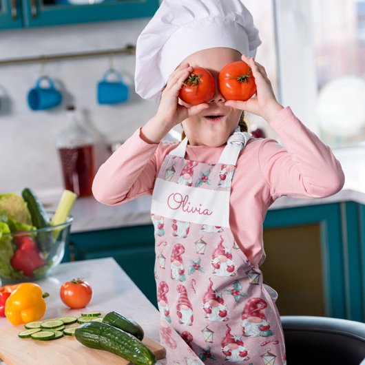 Vakbakketbakkersnaam voor kerstfeestdagen schort